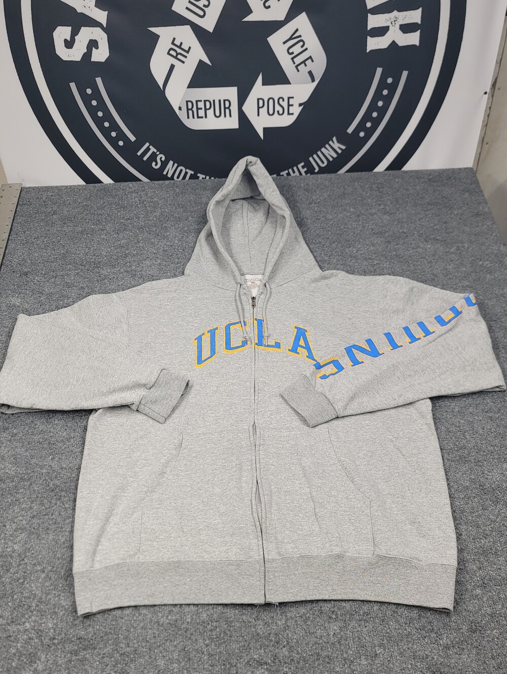Jansport UCLA Bruins 2014 Full Zip Gray Hoodie Size 2XL